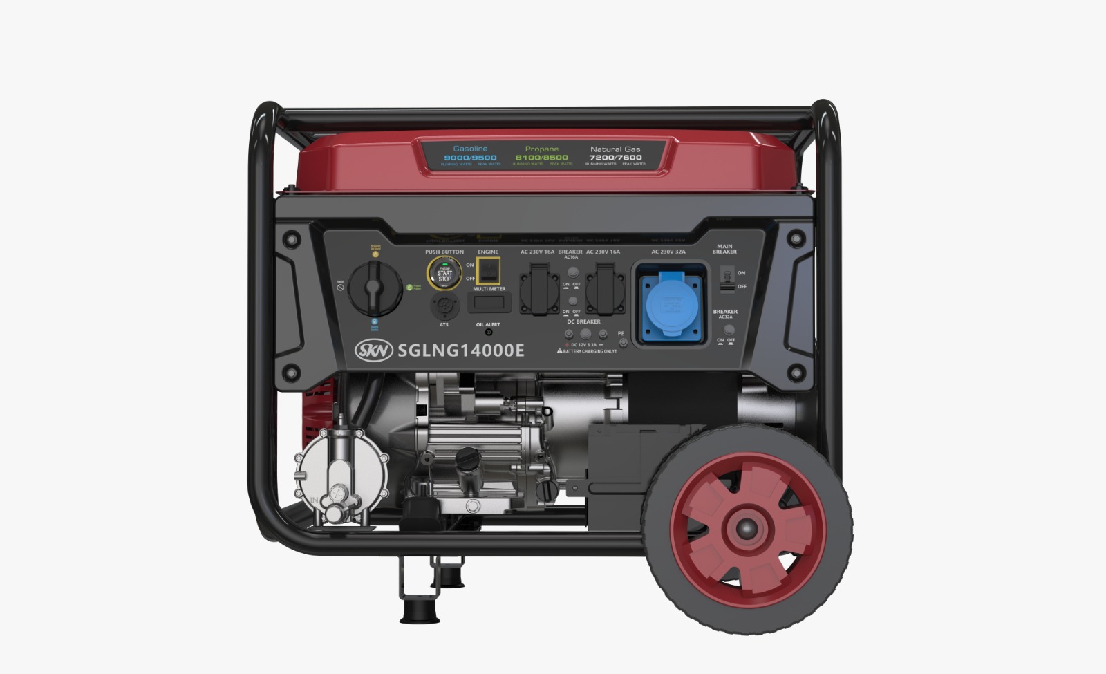 موتور برق بنزینی 9.5 کیلووات سه گانه سوز SKN مدل SGLNG14000E