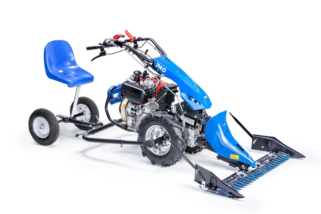 دروگر دو چرخ دیزلی SKN مدل 740D با تایر 1۰×500 با 4 دنده جلو و 3 دنده عقب و کاتربار 115سانت ایتالیایی 