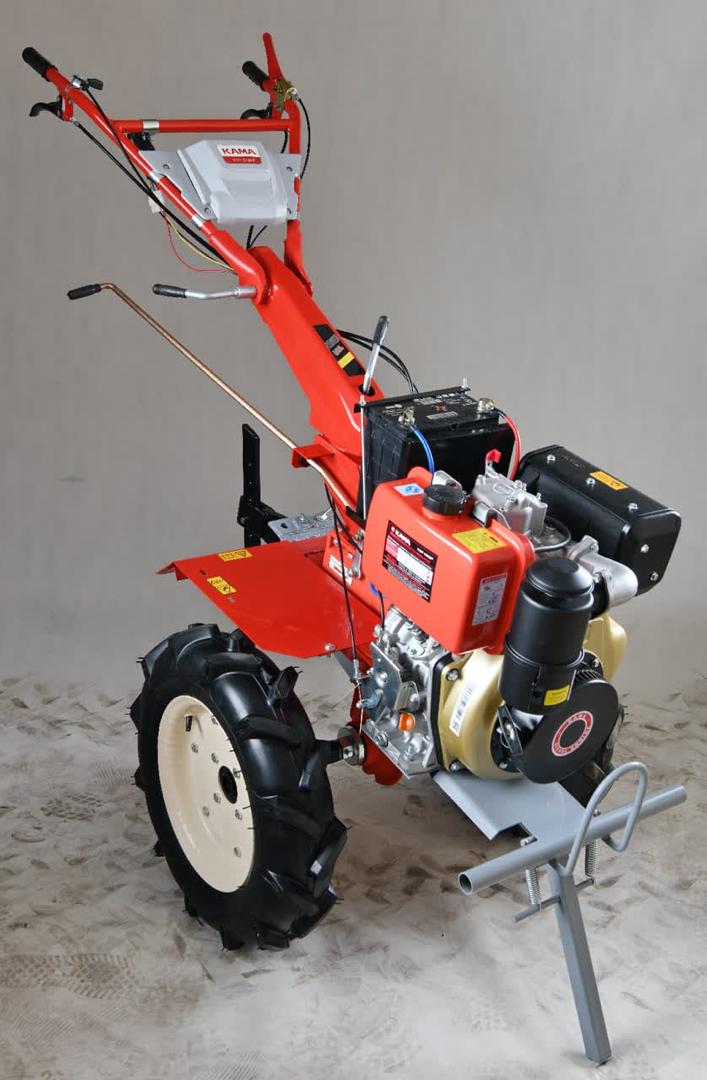 تیلر کولتیواتور 10 اسب دیزل استارتی کاما اورجینال با موتور FE186 مدل KDT-910KE